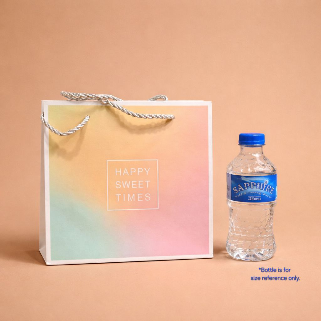 Gift Bag with Handle | Happy Sweet Times | Gradient Ombre & Gold Foil