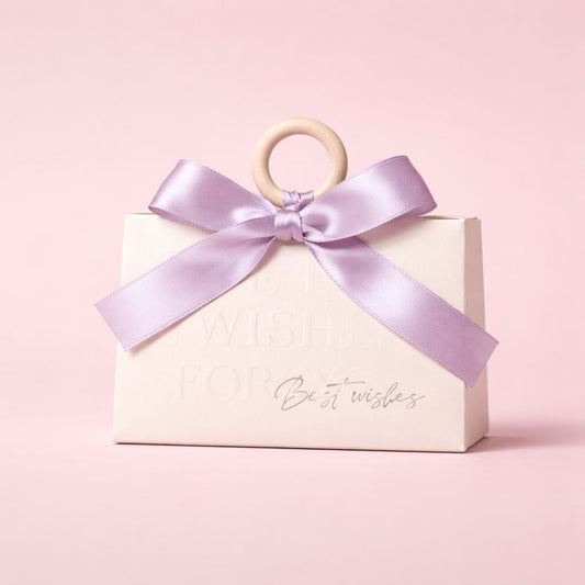 Gift Bag with Ribbon Handle | Best Wishes | Ivory & Lavender