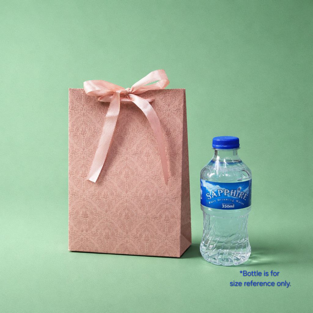 Gift Bag with Handle | Embossed Damask Pattern | Classic Elegance