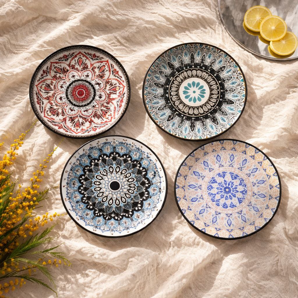 Wedding Door Gift | Premium Patterned Ceramic Plate Gift Set