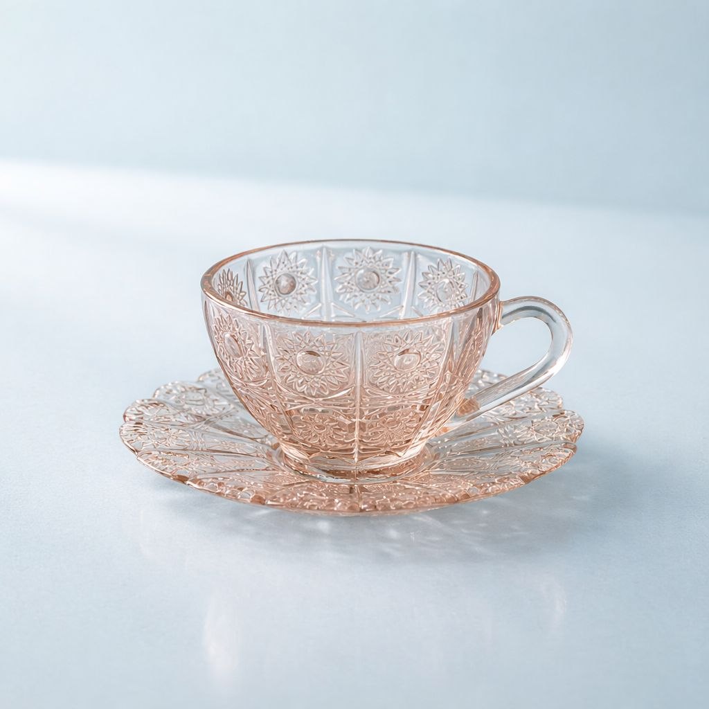 Wedding Door Gift | Vintage Glass Tea Cup & Saucer Gift Set