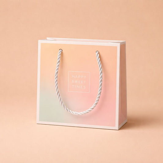 Gift Bag with Handle | Happy Sweet Times | Gradient Ombre & Gold Foil