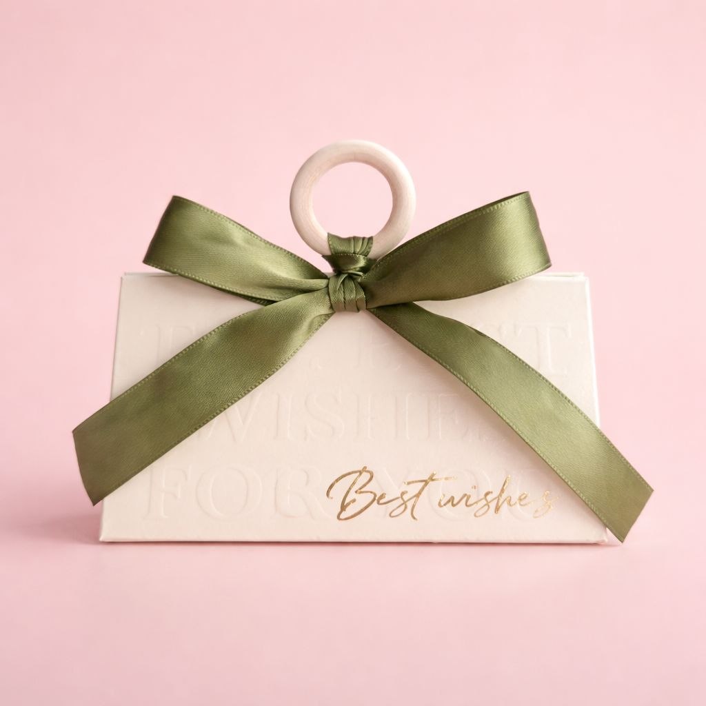 Gift Bag with Ribbon Handle | Best Wishes | Ivory & Lavender