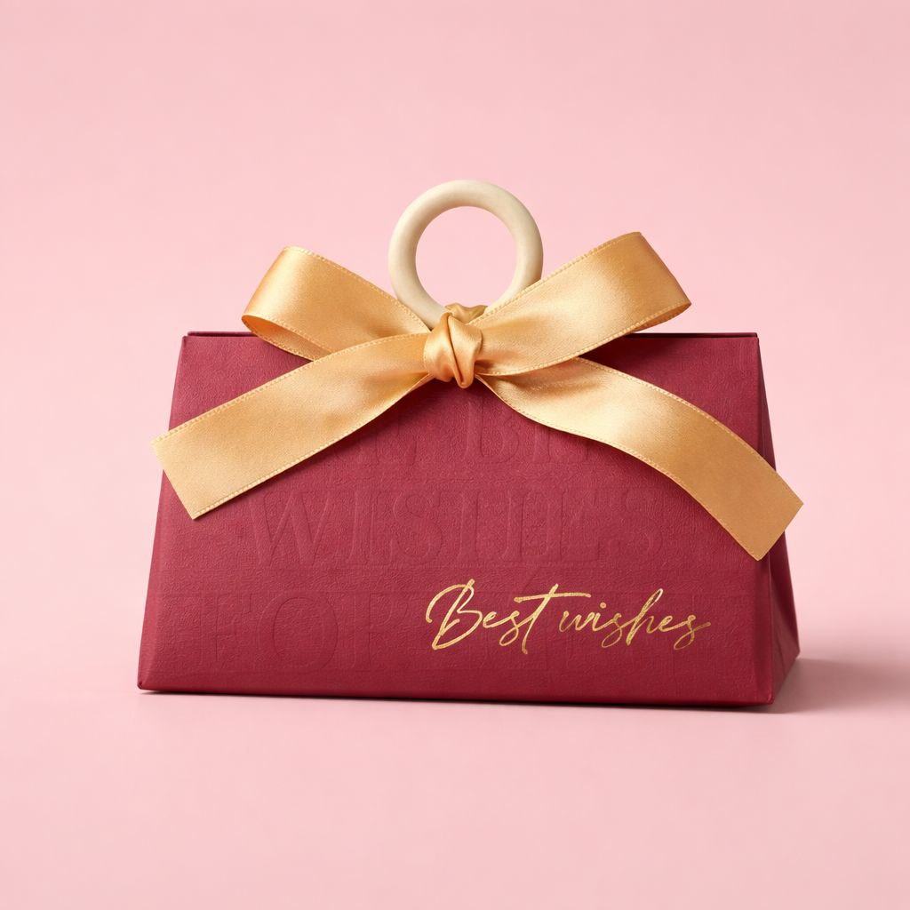 Gift Bag with Ribbon Handle | Best Wishes | Ivory & Lavender