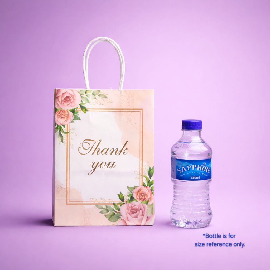 Gift Bag with Handle | Thank You | Watercolor Floral Collection