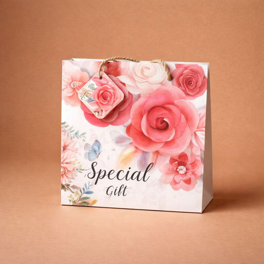 Square Gift Bag with Rope Handle | Sweet Love & Special Gift