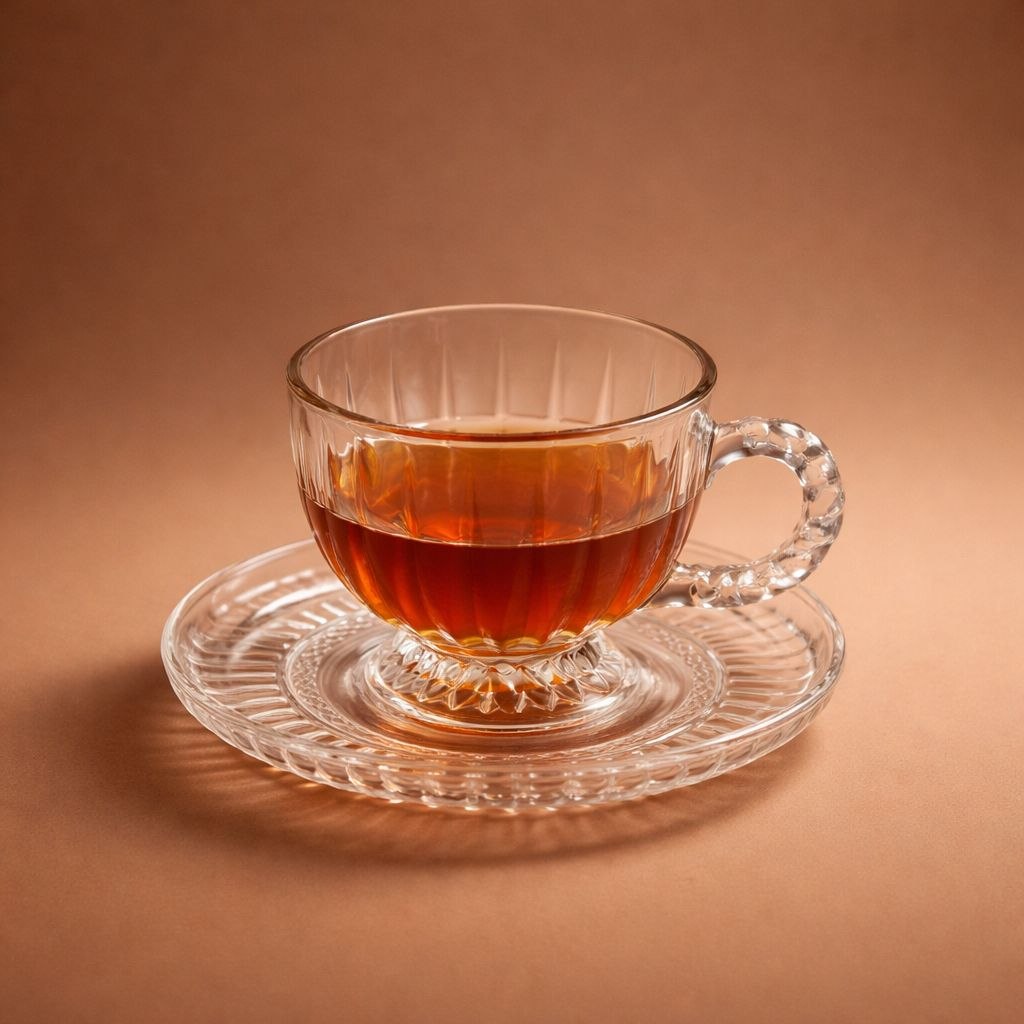Wedding Door Gift | Crystal-Cut Glass Tea Cup & Saucer Gift Set
