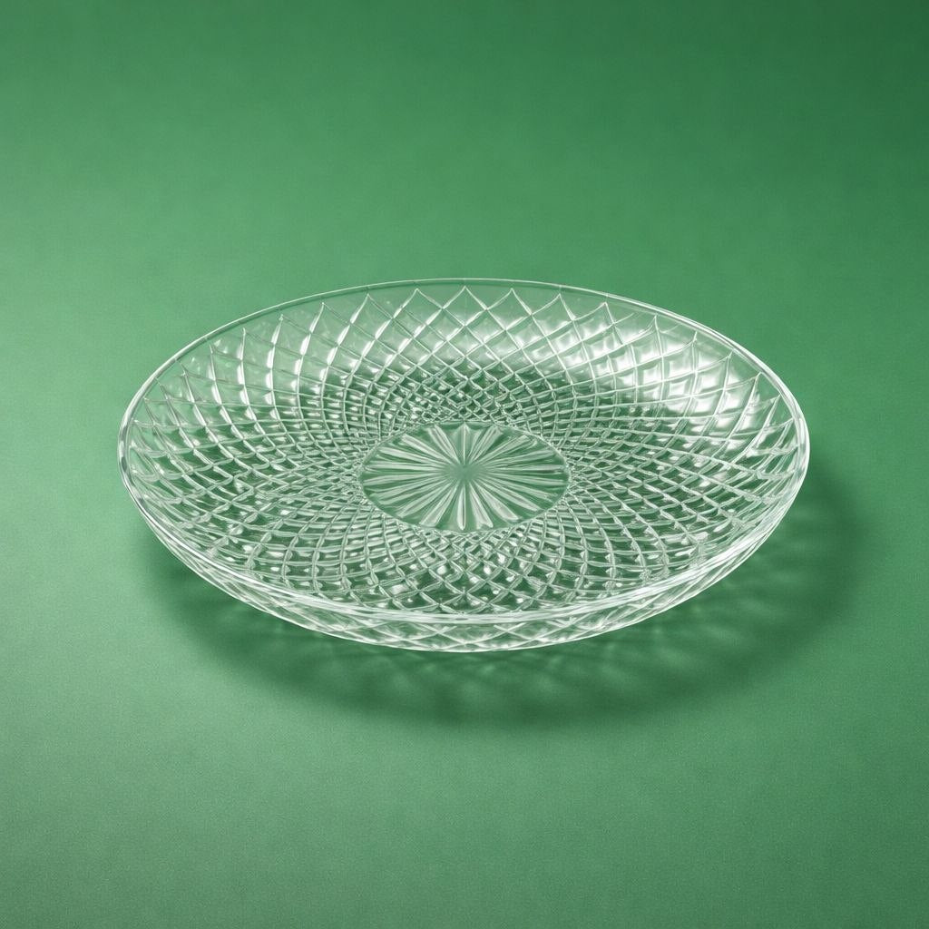 Wedding Door Gift | Crystal Glass Plate with Blue Floral Gift Box