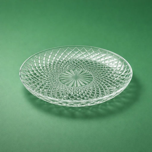 Wedding Door Gift | Crystal Glass Plate with Blue Floral Gift Box