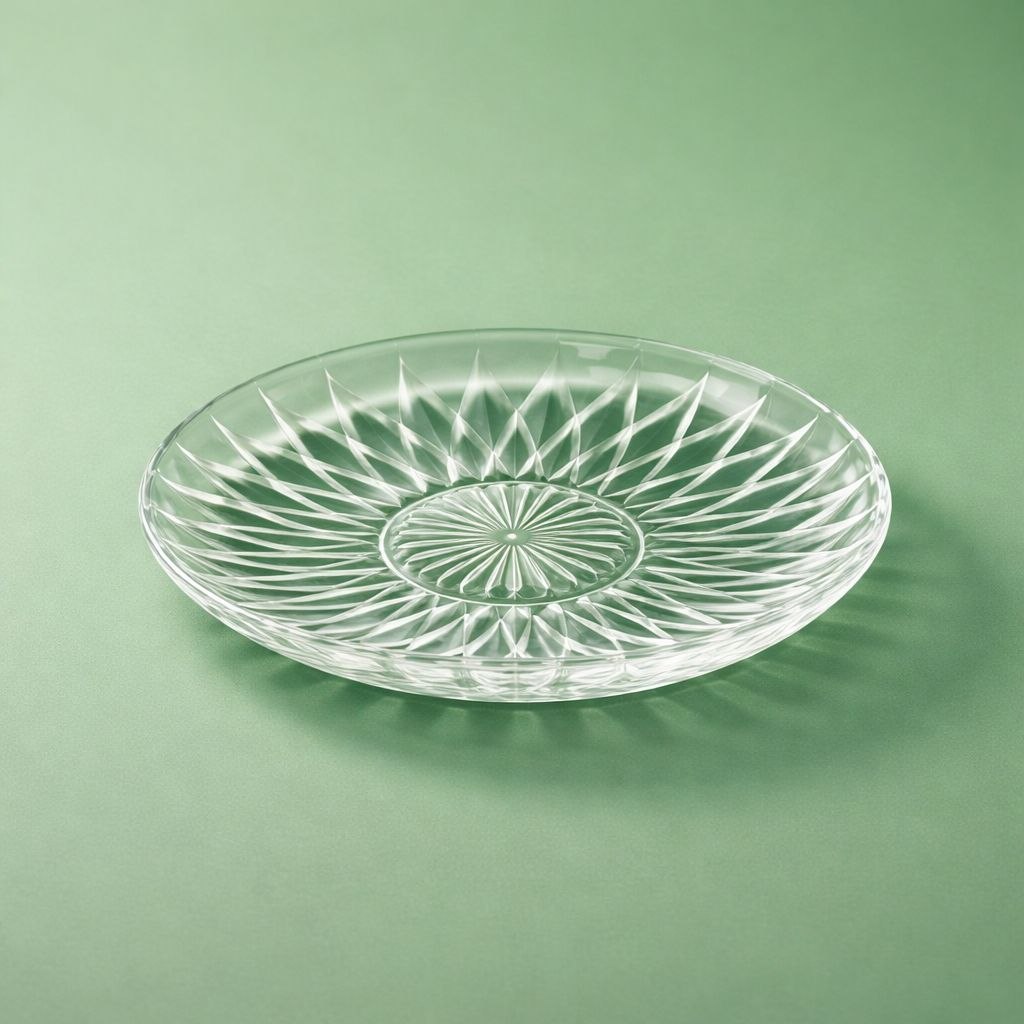 Wedding Door Gift | Crystal Glass Plate with Blue Floral Gift Box