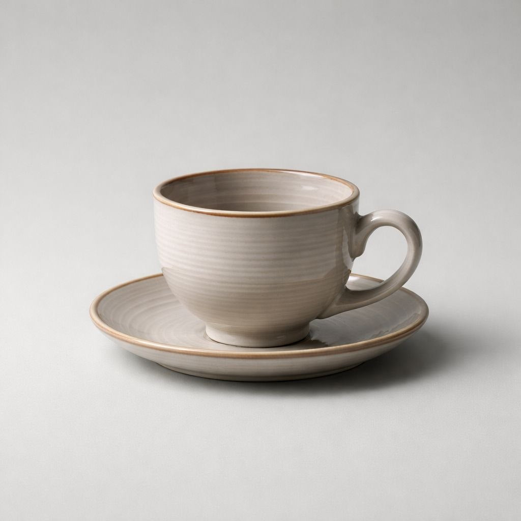 Wedding Door Gift | Glazed Ceramic Tea Cup & Saucer Gift Set