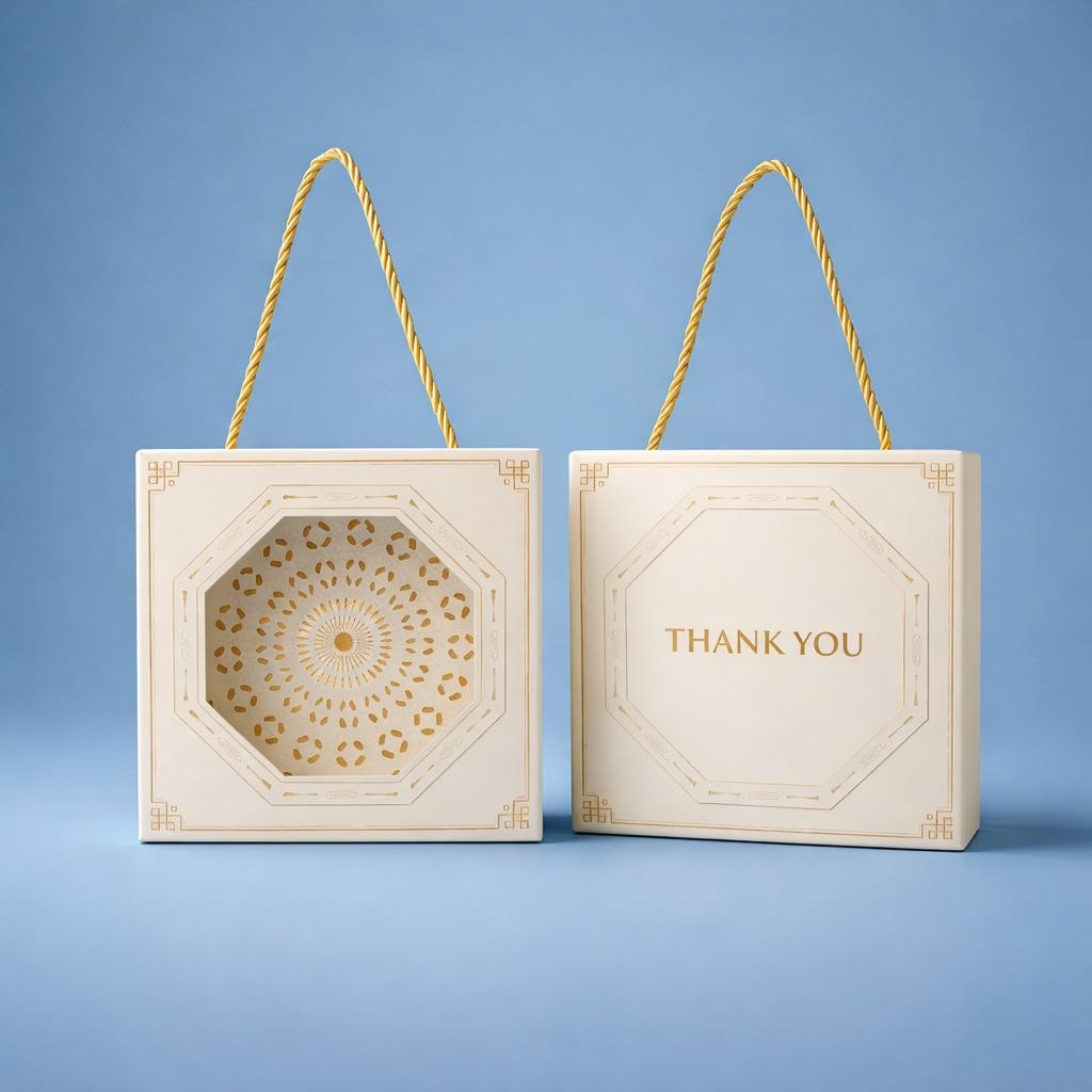 Wedding Door Gift | Artistic Ceramic Plate with Gold Octagonal Gift Box