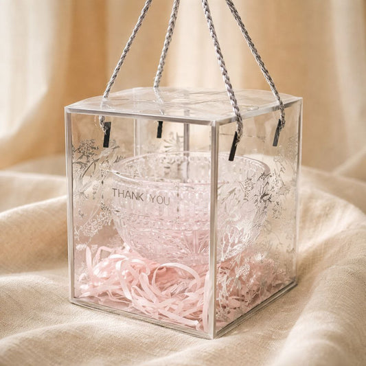 Wedding Door Gift | Elegant Crystal Dessert Bowl with Gift Box