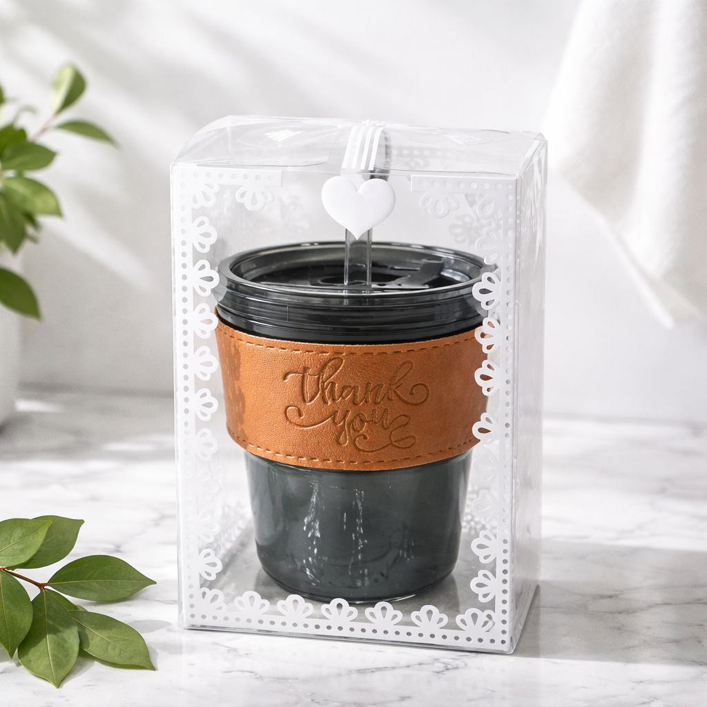 Wedding Door Gift | Premium Travel Glass Tumbler with Straw