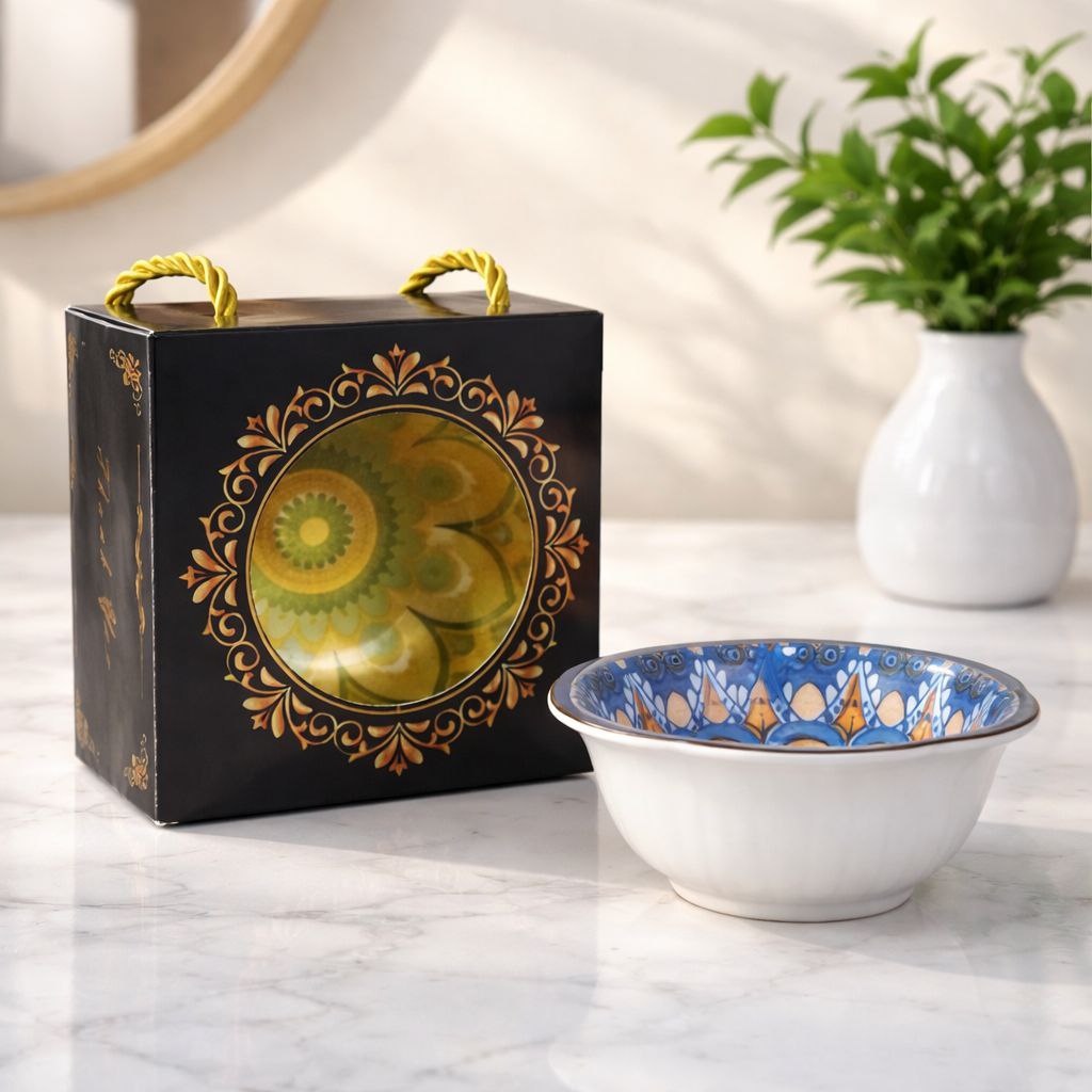 Wedding Door Gift | Premium Patterned Ceramic Bowl Gift Set