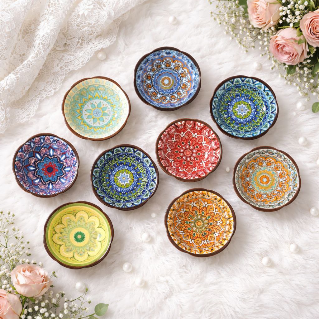 Wedding Door Gift | Premium Patterned Ceramic Bowl Gift Set