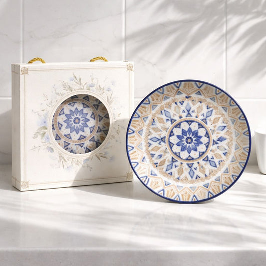 Wedding Door Gift | Premium Patterned Ceramic Plate Gift Set