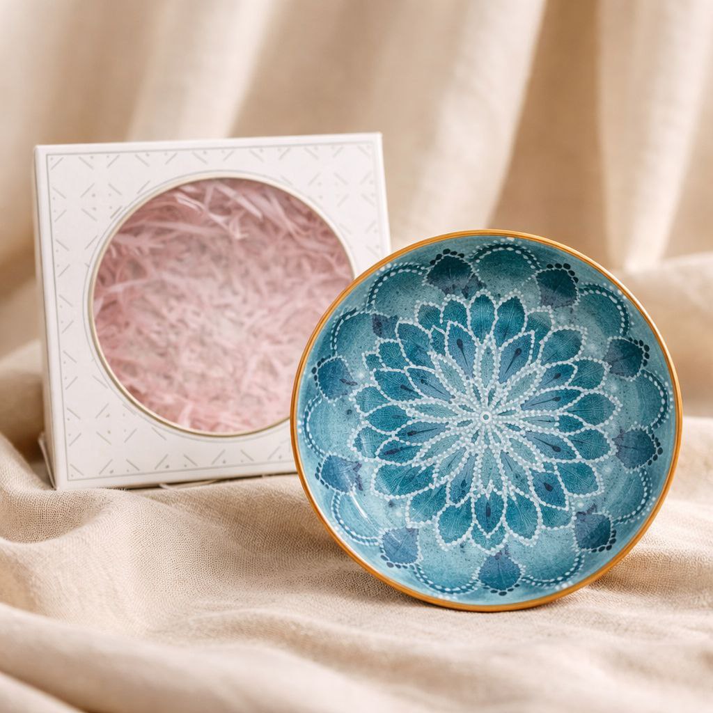 Wedding Door Gift | Patterned Ceramic Plate with Gift Box