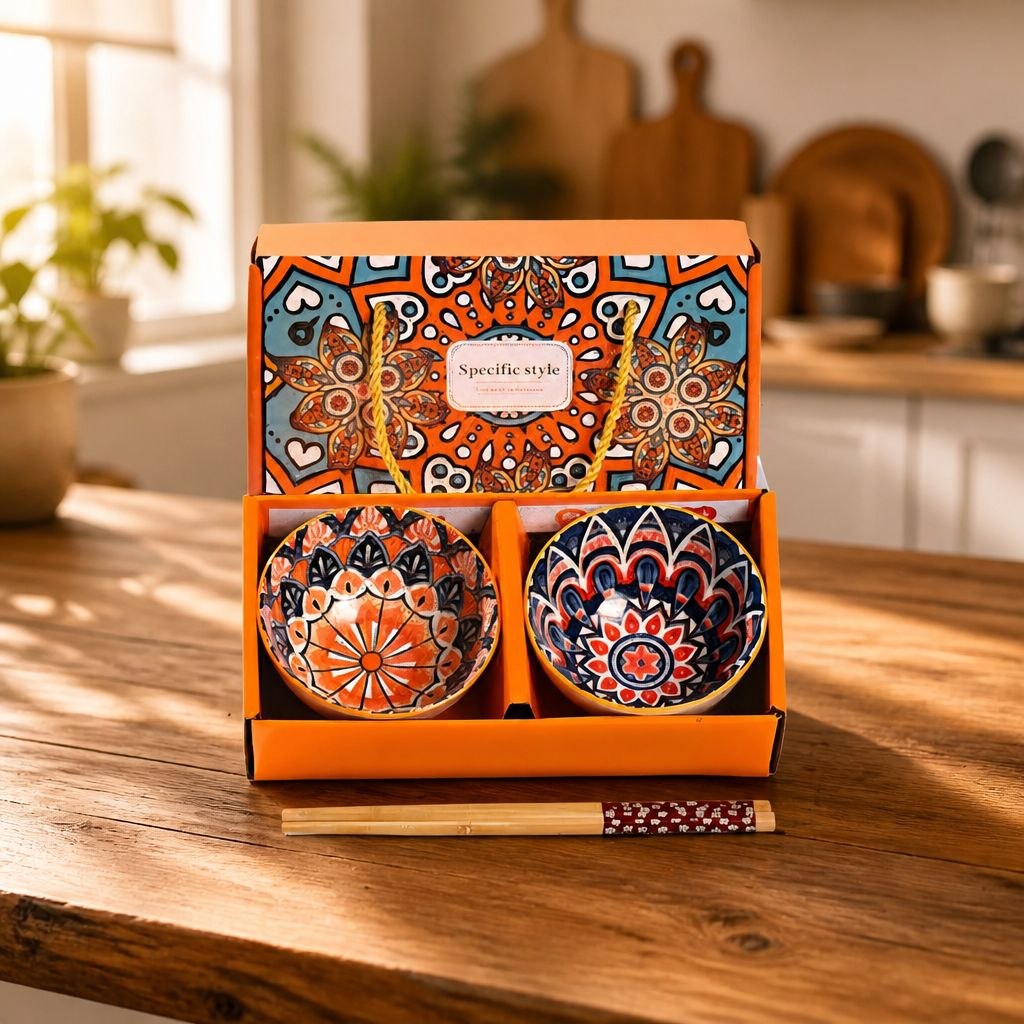 Wedding Door Gift | Timeless Premium Ceramic Bowl 2-Piece Gift Set