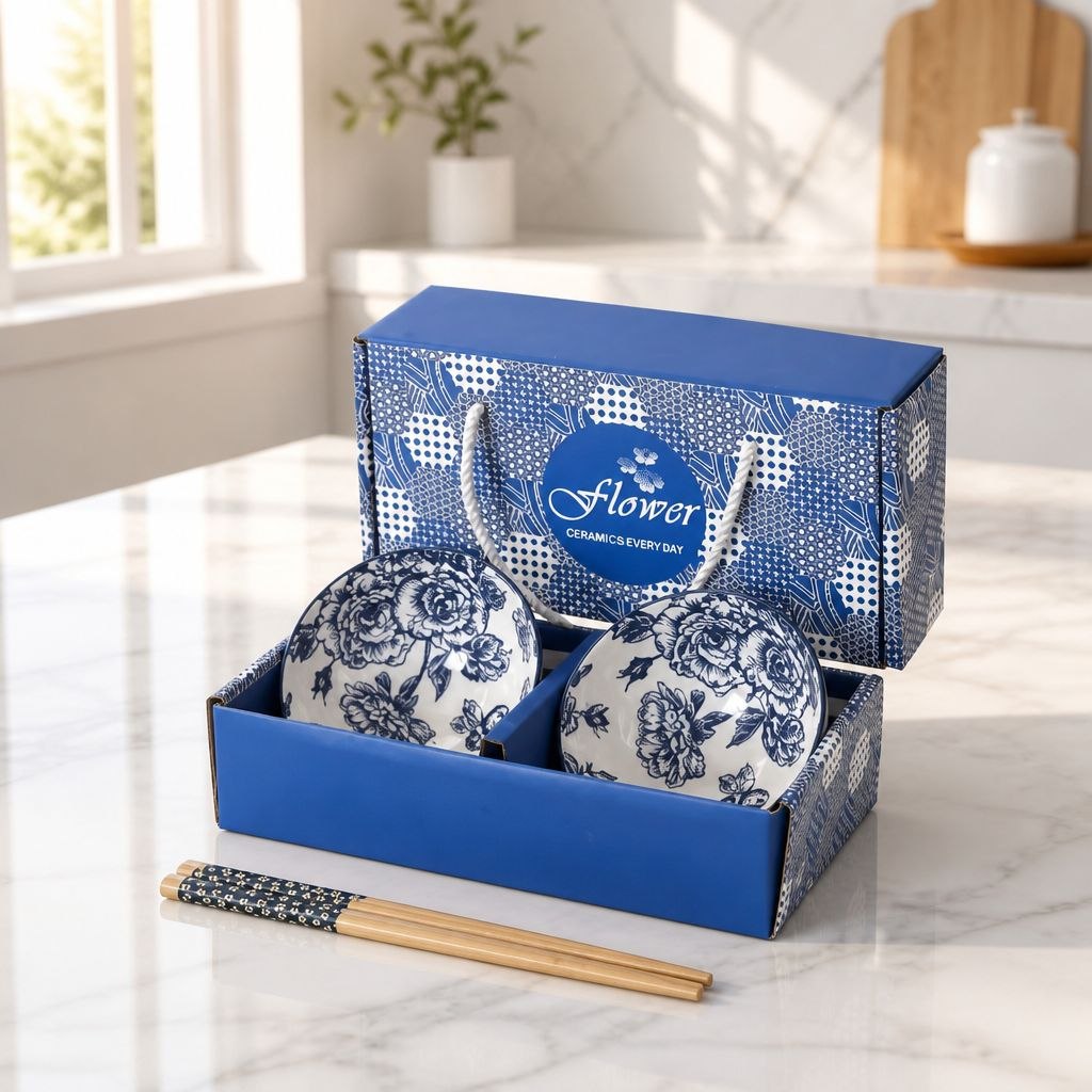 Wedding Door Gift | Timeless Premium Ceramic Bowl 2-Piece Gift Set