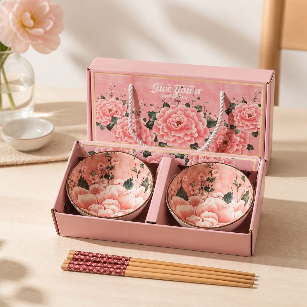 Wedding Door Gift | Timeless Premium Ceramic Bowl 2-Piece Gift Set