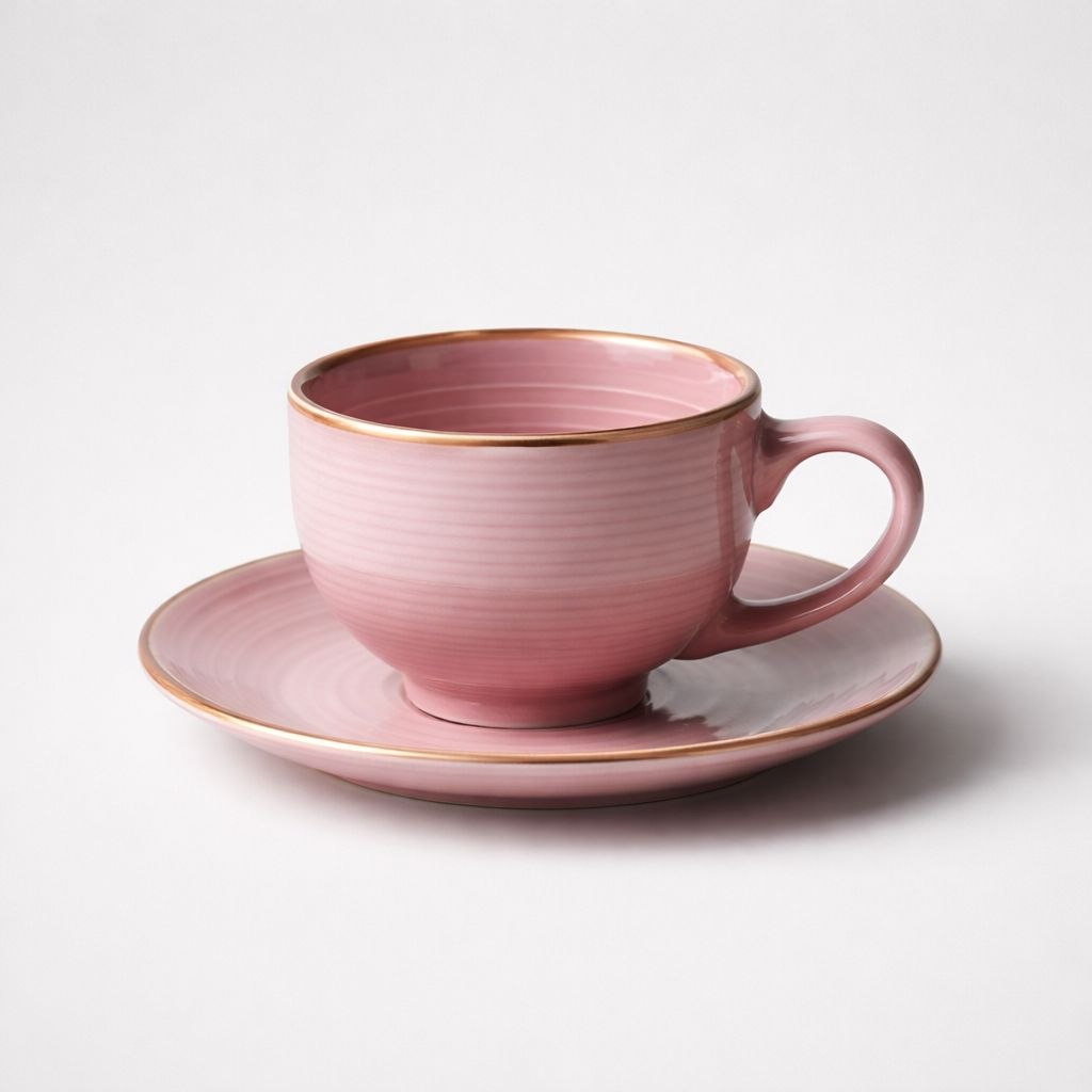 Wedding Door Gift | Glazed Ceramic Tea Cup & Saucer Gift Set