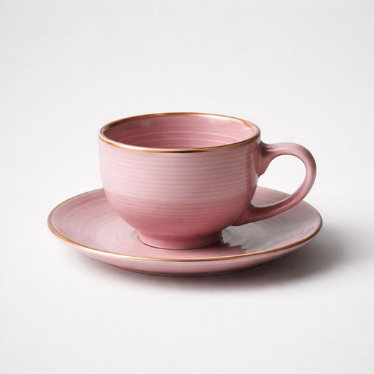 Wedding Door Gift | Glazed Ceramic Tea Cup & Saucer Gift Set